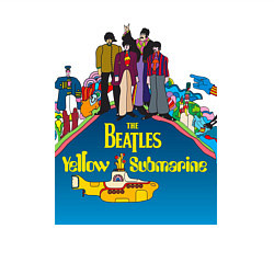 Свитшот хлопковый мужской The Beatles on a Yellow Submarine, цвет: белый — фото 2