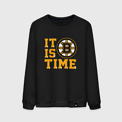 Свитшот хлопковый мужской It Is Boston Bruins Time, Бостон Брюинз, цвет: черный