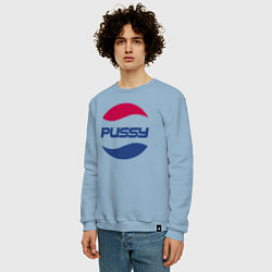 Свитшот хлопковый мужской Pepsi Pussy, цвет: мягкое небо — фото 2