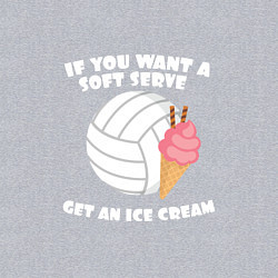 Свитшот хлопковый мужской Ice Cream Volleyball, цвет: меланж — фото 2