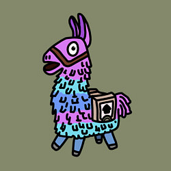 Свитшот хлопковый мужской Фортнайт Лама Fortnite Lama, цвет: авокадо — фото 2