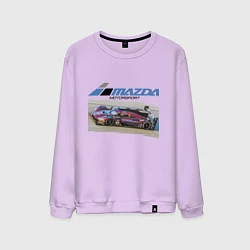 Свитшот хлопковый мужской Mazda Motorsport Racing team!, цвет: лаванда