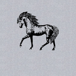 Свитшот хлопковый мужской Мустанг Лошадь, цвет: меланж — фото 2