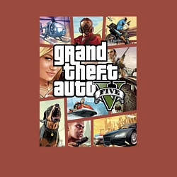Свитшот хлопковый мужской GTA V Logos, цвет: кирпичный — фото 2
