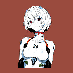 Свитшот хлопковый мужской Рей Аянами Rei Ayanami Ева Евангелион, цвет: кирпичный — фото 2