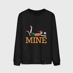 Свитшот хлопковый мужской Volleyball - Mine, цвет: черный