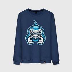 Свитшот хлопковый мужской Shark player, цвет: тёмно-синий