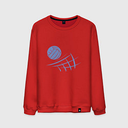 Свитшот хлопковый мужской Volleyball Block, цвет: красный