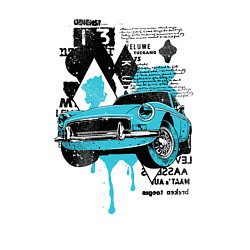 Свитшот хлопковый мужской Автомобиль в городе Коллаж, цвет: белый — фото 2