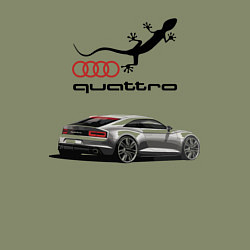 Свитшот хлопковый мужской Audi quattro Lizard, цвет: авокадо — фото 2