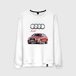 Свитшот хлопковый мужской Audi Germany Prestige, цвет: белый