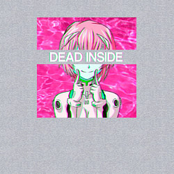 Свитшот хлопковый мужской Аянами Рей Dead Inside, цвет: меланж — фото 2