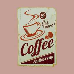 Свитшот хлопковый мужской Coffee Cup Retro, цвет: пыльно-розовый — фото 2