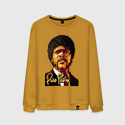 Свитшот хлопковый мужской Jules Winnfield, цвет: горчичный