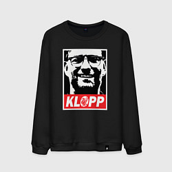 Свитшот хлопковый мужской Klopp, цвет: черный