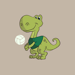 Свитшот хлопковый мужской Volleyball Dinosaur, цвет: миндальный — фото 2