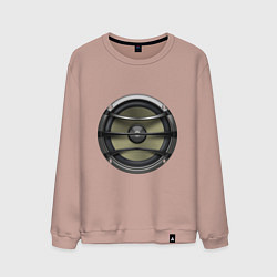 Свитшот хлопковый мужской Subwoofer, цвет: пыльно-розовый