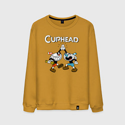 Мужской свитшот Cuphead веселые чашечки