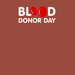 Свитшот хлопковый мужской Blood Donor Day, цвет: кирпичный — фото 2