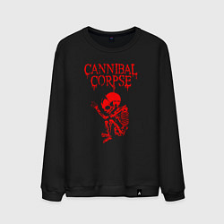 Свитшот хлопковый мужской Cannibal corpse труп каннибала, цвет: черный