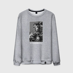 Свитшот хлопковый мужской Hyakkimaru in the battle, цвет: меланж