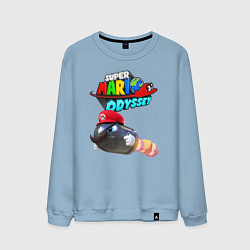 Свитшот хлопковый мужской Super Mario Odyssey Bullet Bill Nintendo, цвет: мягкое небо