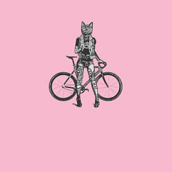 Свитшот хлопковый мужской Bike punk cat, цвет: светло-розовый — фото 2