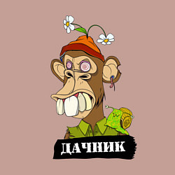 Свитшот хлопковый мужской Дачник - огородник, цвет: пыльно-розовый — фото 2
