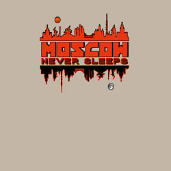 Свитшот хлопковый мужской MOSCOW never sleeps, цвет: миндальный — фото 2