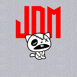 Свитшот хлопковый мужской JDM Kitten-Zombie Japan, цвет: меланж — фото 2