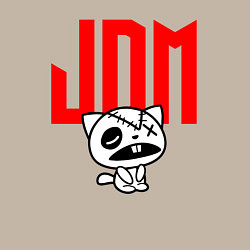 Свитшот хлопковый мужской JDM Kitten-Zombie Japan, цвет: миндальный — фото 2