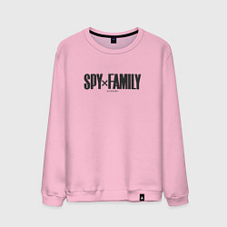 Свитшот хлопковый мужской Spy x Family Logo, цвет: светло-розовый