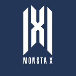 Свитшот хлопковый мужской Monsta x logo, цвет: тёмно-синий — фото 2