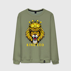 Свитшот хлопковый мужской KING LEO Король Лев, цвет: авокадо