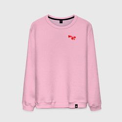 Свитшот хлопковый мужской Noize mc красное лого, цвет: светло-розовый