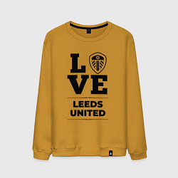 Свитшот хлопковый мужской Leeds United Love Классика, цвет: горчичный