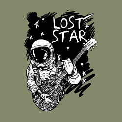 Свитшот хлопковый мужской Lost stars Space music, цвет: авокадо — фото 2