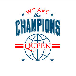 Свитшот хлопковый мужской QUEEN WE ARE THE CHAMPIONS, цвет: белый — фото 2