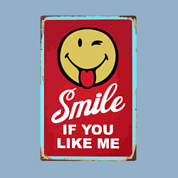 Свитшот хлопковый мужской Smile if you like me, цвет: мягкое небо — фото 2