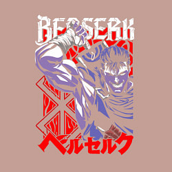 Свитшот хлопковый мужской БЕРСЕРК BERSERK ГАТС, цвет: пыльно-розовый — фото 2