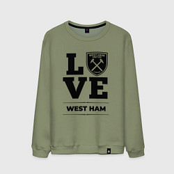 Свитшот хлопковый мужской West Ham Love Классика, цвет: авокадо