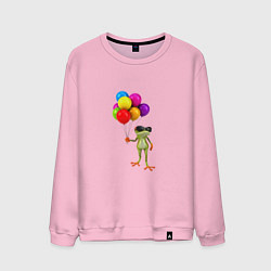 Мужской свитшот ЛЯГУШОНОК С ВОЗДУШНЫМИ ШАРИКАМИ