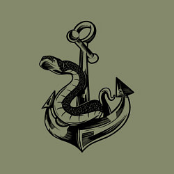 Свитшот хлопковый мужской Змея на якоре Anchor Snake, цвет: авокадо — фото 2