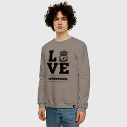 Свитшот хлопковый мужской Liverpool Love Классика, цвет: утренний латте — фото 2