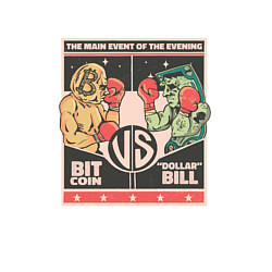 Свитшот хлопковый мужской Биткоин против доллара Афиша Dollar vs Bitcoin, цвет: белый — фото 2