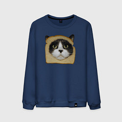 Свитшот хлопковый мужской Котохлебинг, цвет: тёмно-синий
