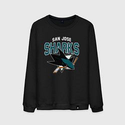 Свитшот хлопковый мужской SAN JOSE SHARKS NHL, цвет: черный