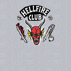 Свитшот хлопковый мужской Hellfire Club Sticker Stranger Things 4, цвет: меланж — фото 2