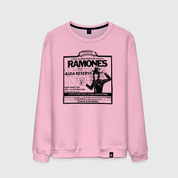 Свитшот хлопковый мужской Live at the Palladium, NY - Ramones, цвет: светло-розовый