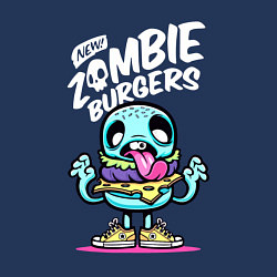 Свитшот хлопковый мужской Zombie burgers Зомби-бургеры, цвет: тёмно-синий — фото 2